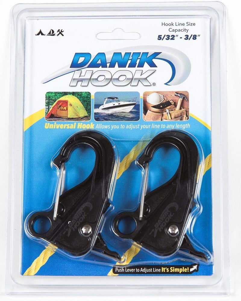Danik Hook Universal Mini Anchor Hooks (Made in USA), 2-Pack – High-Strength Composite Knotless Hook System with Quick Release – Holds up to 300 lb (Line Not Included) - Image 1